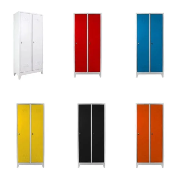 Jessan 2 Doors Metal Locker Storage Cabinet Gray - Image 6