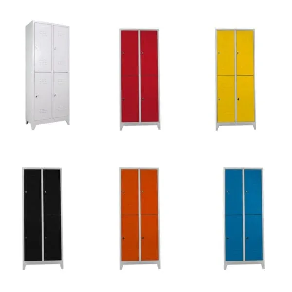 Jessan 4 Doors Metal Locker Storage Cabinet Gray - Image 6
