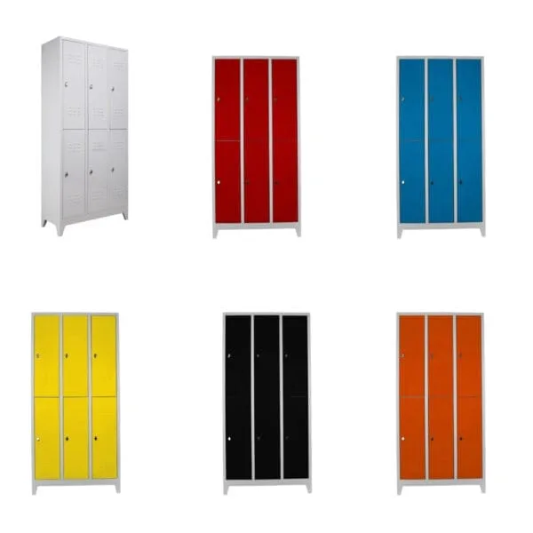 Schließfachschrank Metall 6 Fächer Öko – Bild 6